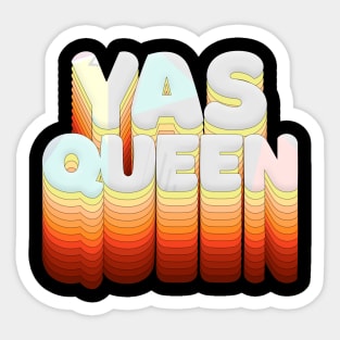 YAS QUEEN Slogan Tee Sticker